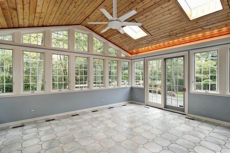 Sunroom with Bay Windows